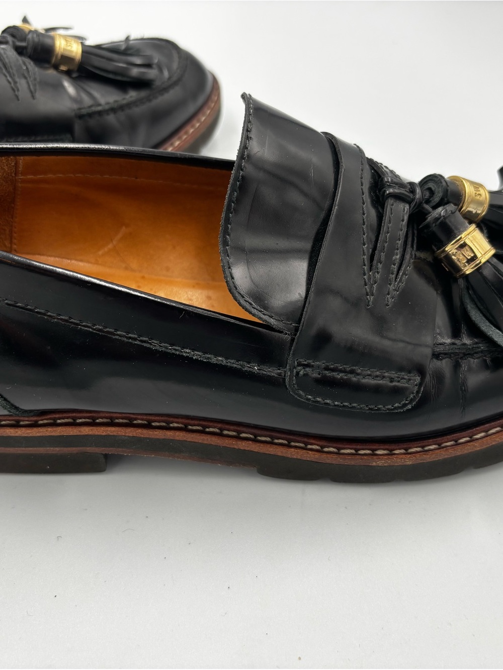 Stuart Weitzman Manila Tassel Loafer Sz 7.5 Made in Italy - Picture 11 of 11